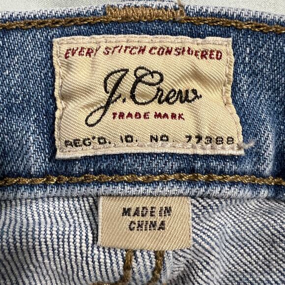 J Crew Womens Denim Blue Jeans Style 250 Straight Leg Mid Rise Medium Wash W30 - Picture 8 of 12